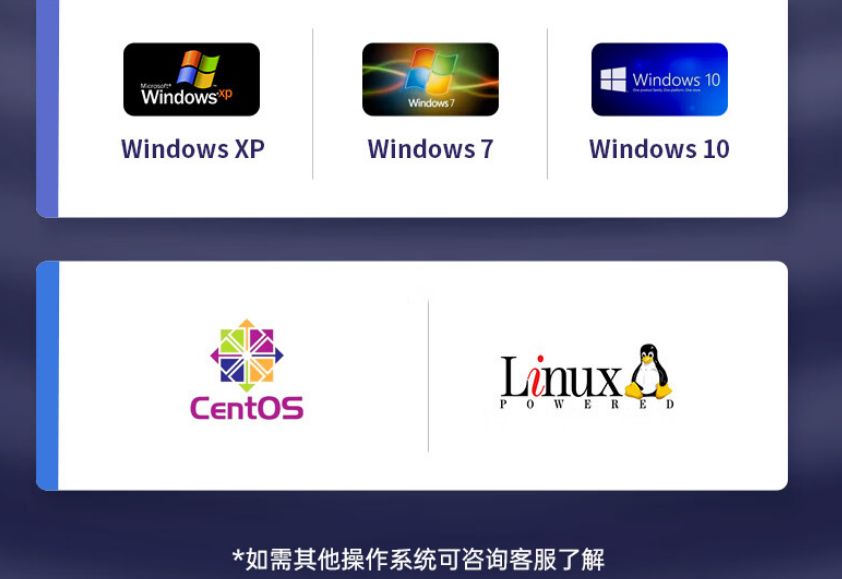它还支持多种操作系统，具有极强的兼容性，支持WindowsXP操作系统，兼容Labview软件。