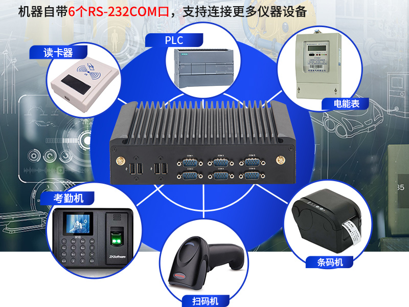 杭州酷睿7代工业计算机|无风扇嵌入式工控机|DTB-2042-7200U
