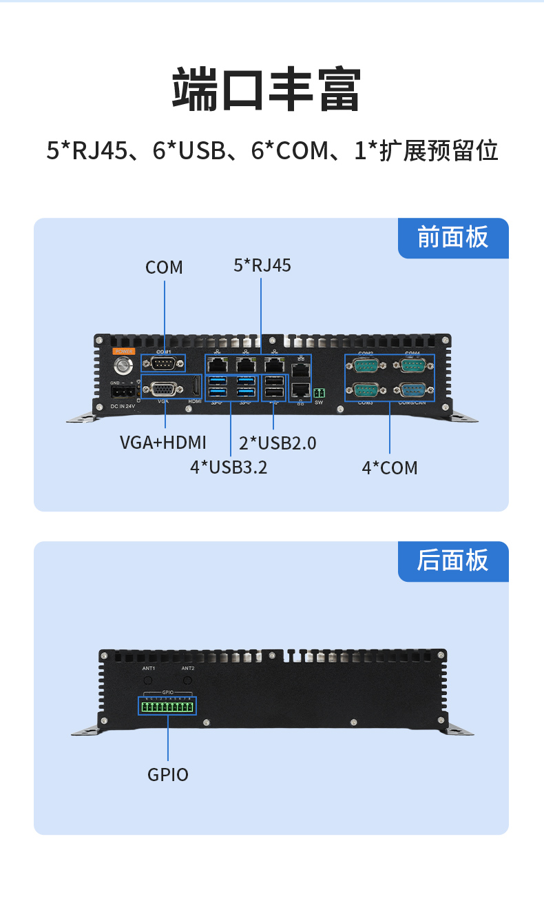 65W功耗无风扇主机电脑,多网多USB小型天津工控机,DTB-3042-H110.jpg